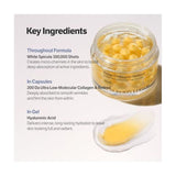 SUNGBOON EDITOR Collagen Retinol Power Boosting Capsule Cream - 50ml: ingredientes clave y tecnología de la fórmula, detalle complementario; protección solar y cuidado de la piel