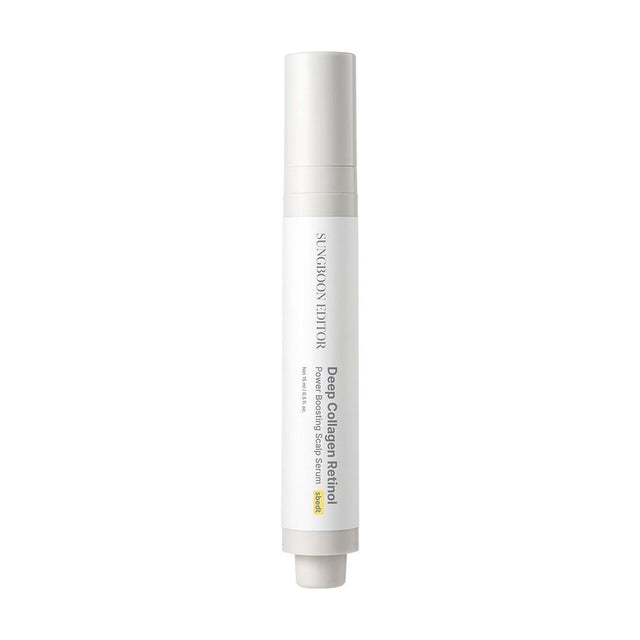 SUNGBOON EDITOR Deep Collagen Retinol Power Boosting Scalp Serum - 15ml: envase o producto exacto sobre fondo blanco; protección solar y cuidado de la piel