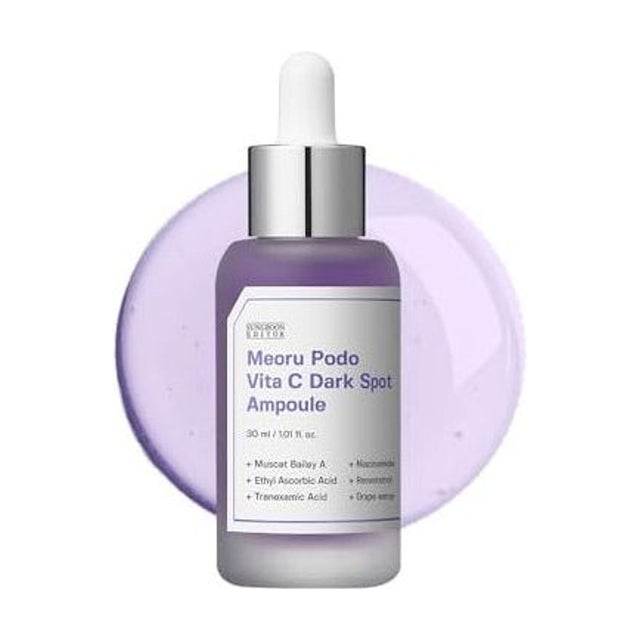 SUNGBOON EDITOR Meoru Podo VitaC Dark Spot Ampoule - 30ml: envase o producto exacto sobre fondo blanco; protección solar y cuidado de la piel