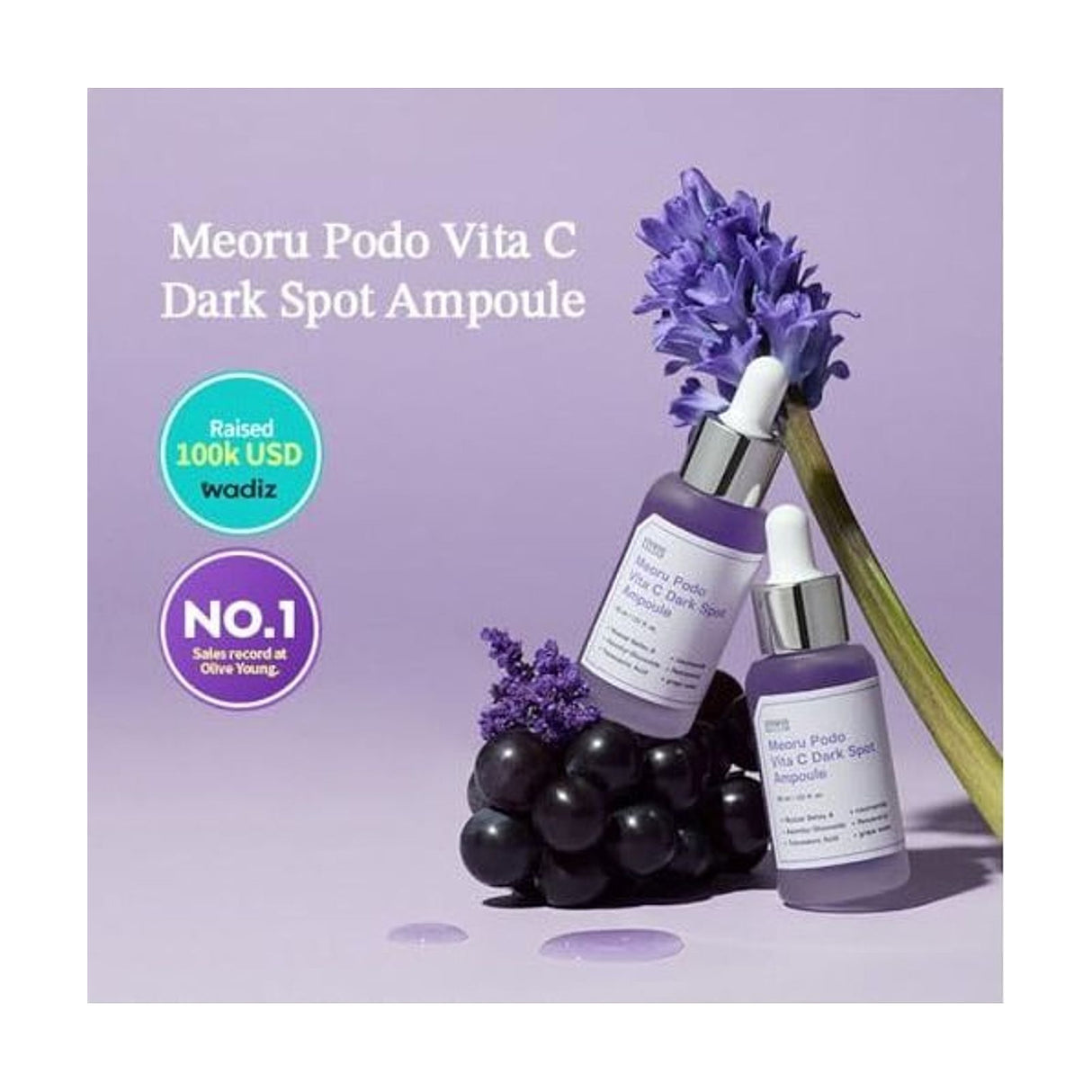 SUNGBOON EDITOR Meoru Podo VitaC Dark Spot Ampoule - 30ml: composición de catálogo con beneficios destacados; protección solar y cuidado de la piel