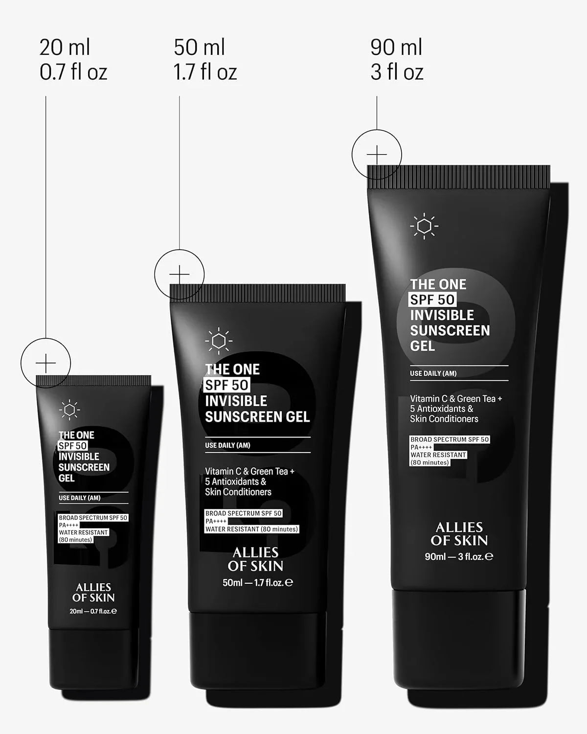The One SPF 50 Invisible Sunscreen Gel • Allies of Skin
