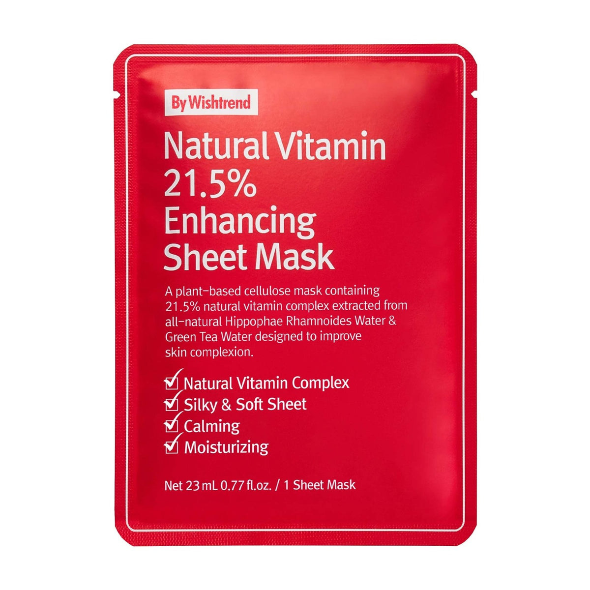BY WISHTREND | Natural Vitamin 21.5% Enhancing Sheet Mask - 23ml