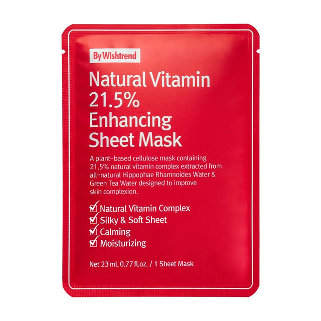 BY WISHTREND | Natural Vitamin 21.5% Enhancing Sheet Mask - 23ml