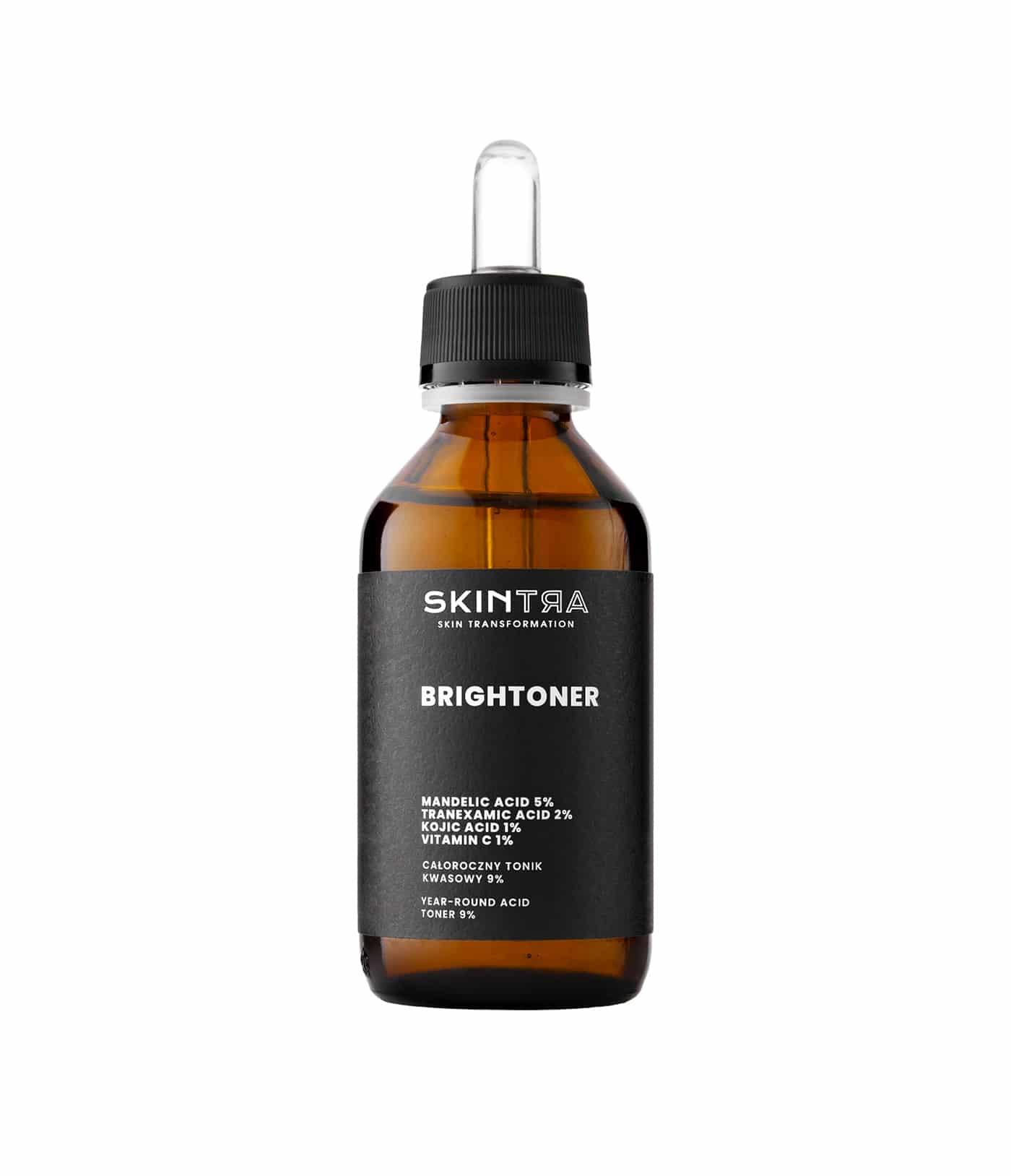 SkinTra - Tónico exfoliante suave con AHA/BHA/PHA - Brightoner Year-Round Acid Toner 9% - 100ml