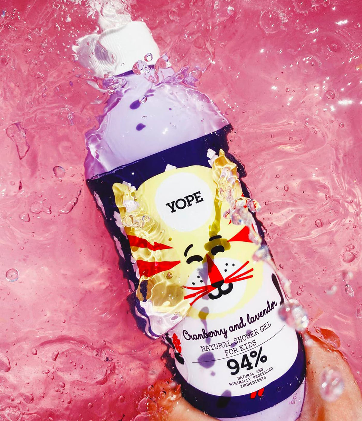 Cranberry and Lavender Natural Shower Gel for Kids de Yope