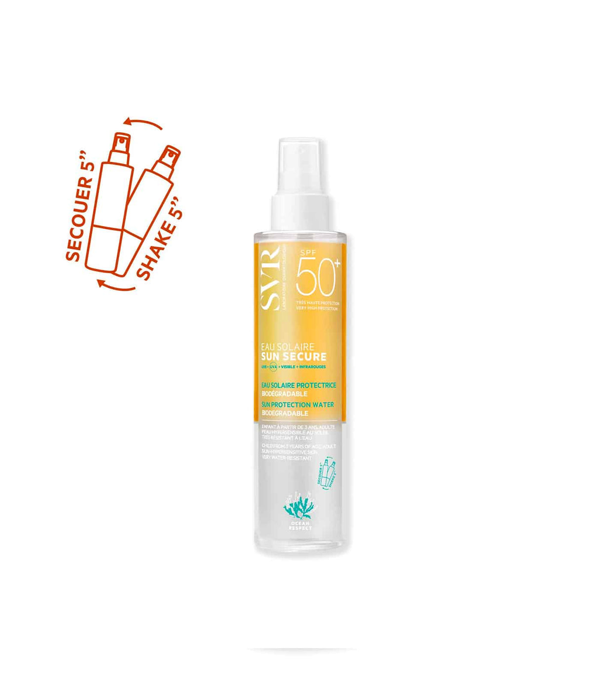 Sun Secure Eau Solaire SPF50+ de SVR Laboratoire