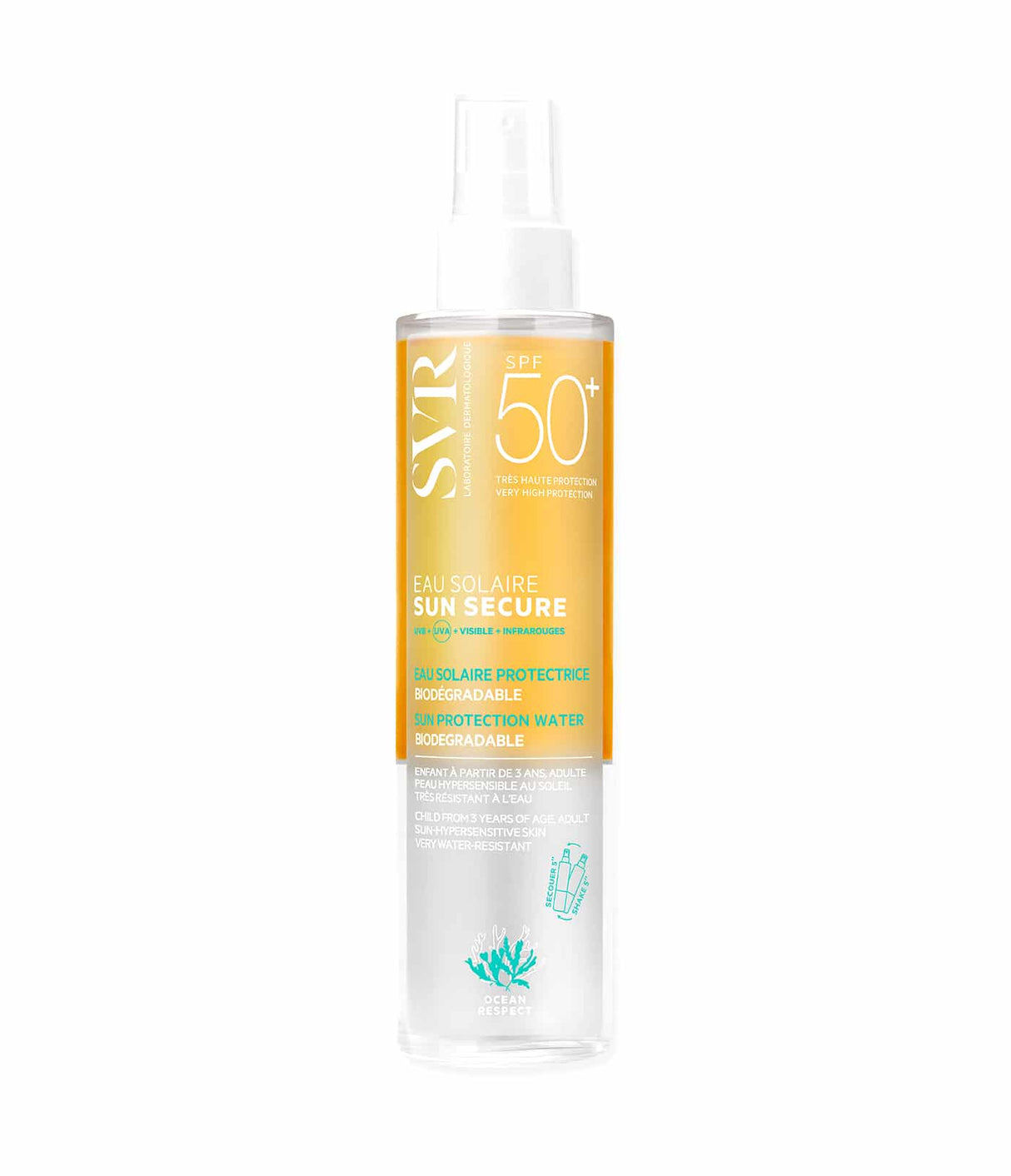 Sun Secure Eau Solaire SPF50+ de SVR Laboratoire